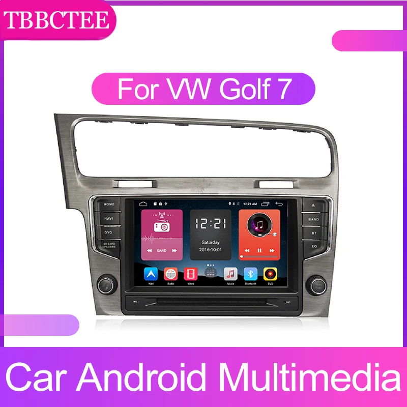 Android автомобильный мультимедийный плеер для VW Golf 7 2012 2013 2014 2015 2016 2017 2018 2019 GPS 2 Din