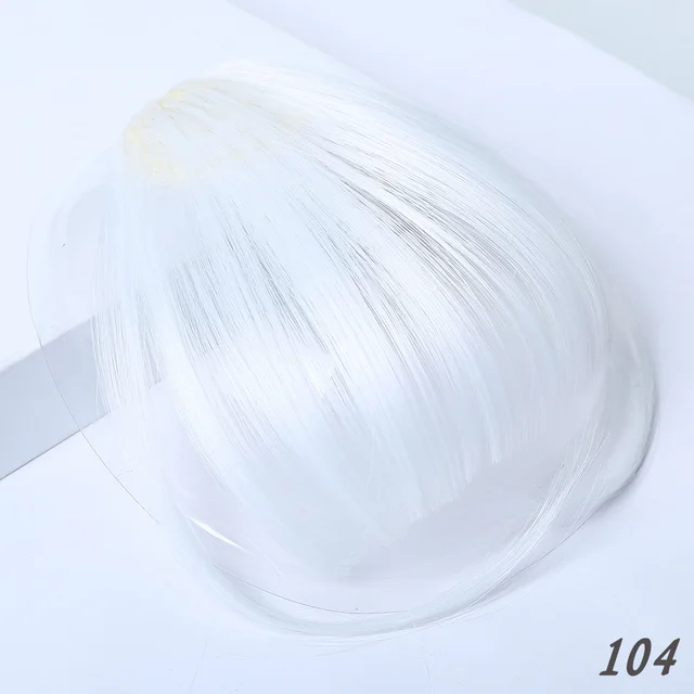 TALANG Neat Front Fringe Clip In  Hair Bangs  Hair Extensions Sweeping Side Blunt Bang Natural Black Brown Hairpieces 104