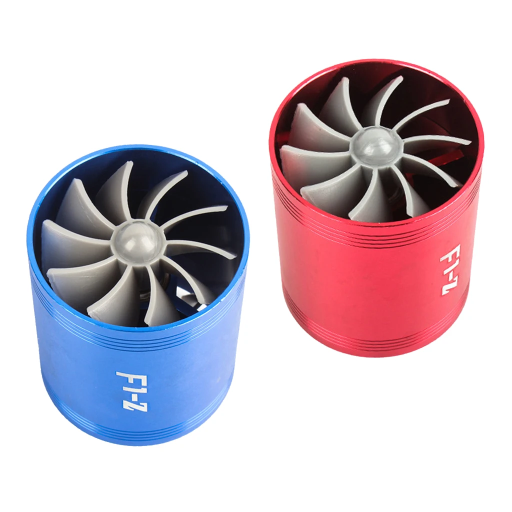 2x Turbocharger Air Intake Turbonator Turbine Supercharger Gas Fuel Saver