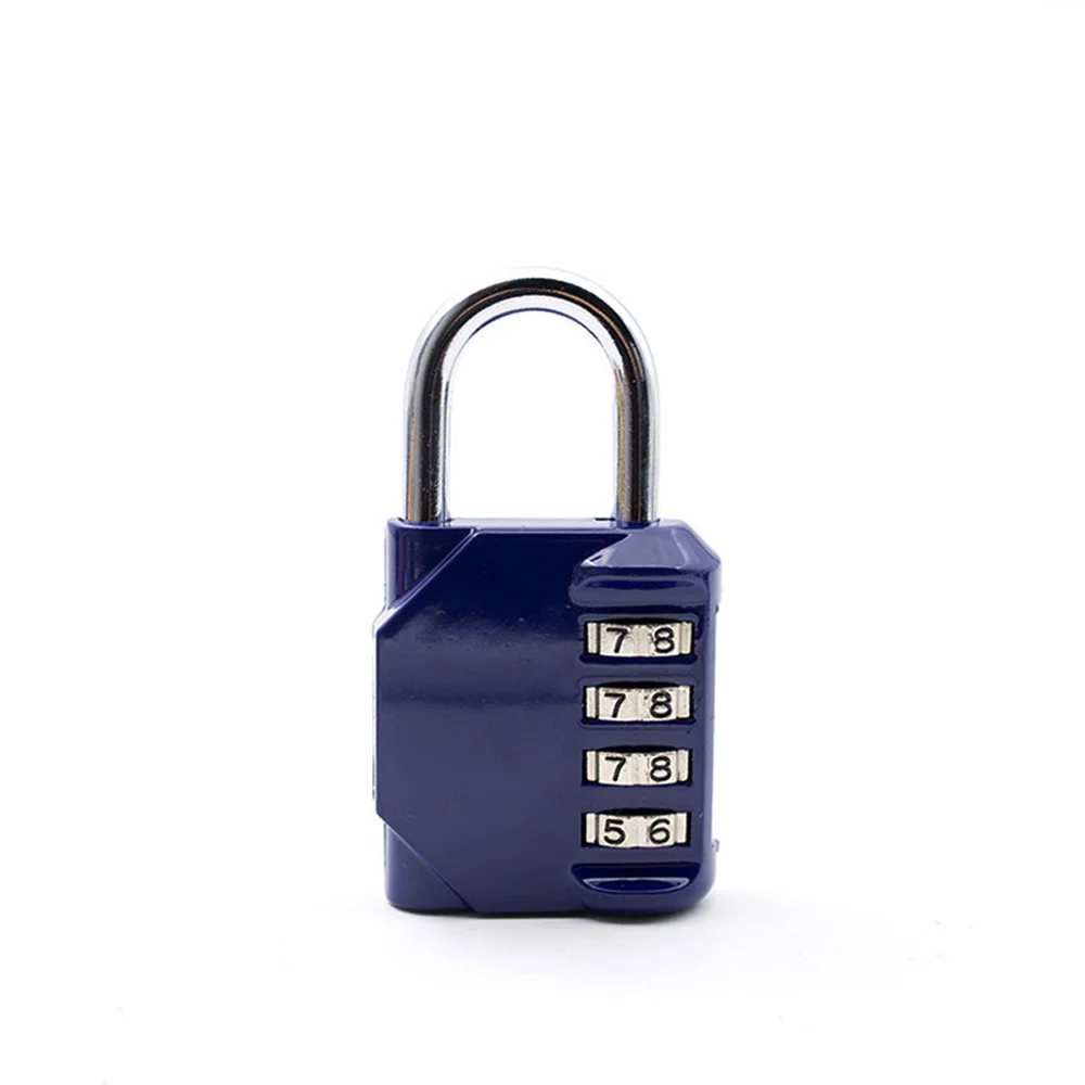 4 набора цифр Пароль Замок Комбинация чемодан металлический кодовый замок с паролем навесной замок много цветов - Цвет: blue
