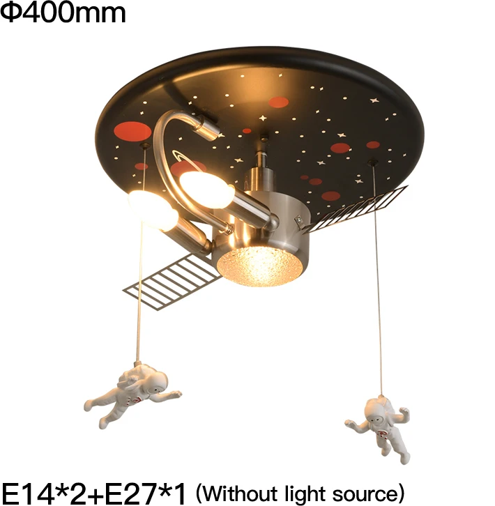 E27 люстра детская спальня лампа Личность Творческая космическая война дизайн интерьерное освещение современный круглый DL бренд - Цвет корпуса: Черный