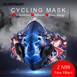 GLORSUN Велосипеды маска моющиеся анти запах смог пыль воздушный фильтр мотоциклетные n99 воздушный фильтр оптовая пыльцы Велосипеды маска