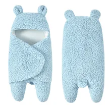 Милое хлопковое белое одеяло для сна для новорожденных мальчиков и девочек, зимнее Пеленальное Одеяло для фотосъемки новорожденных от 0 до 12 месяцев