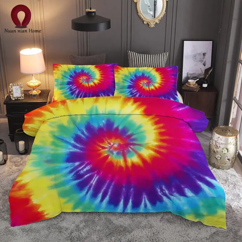 Personality bedding rainbow set sheets 3 sets of oil painting snail duvet cover color quilt 2019 free shipping | Дом и сад