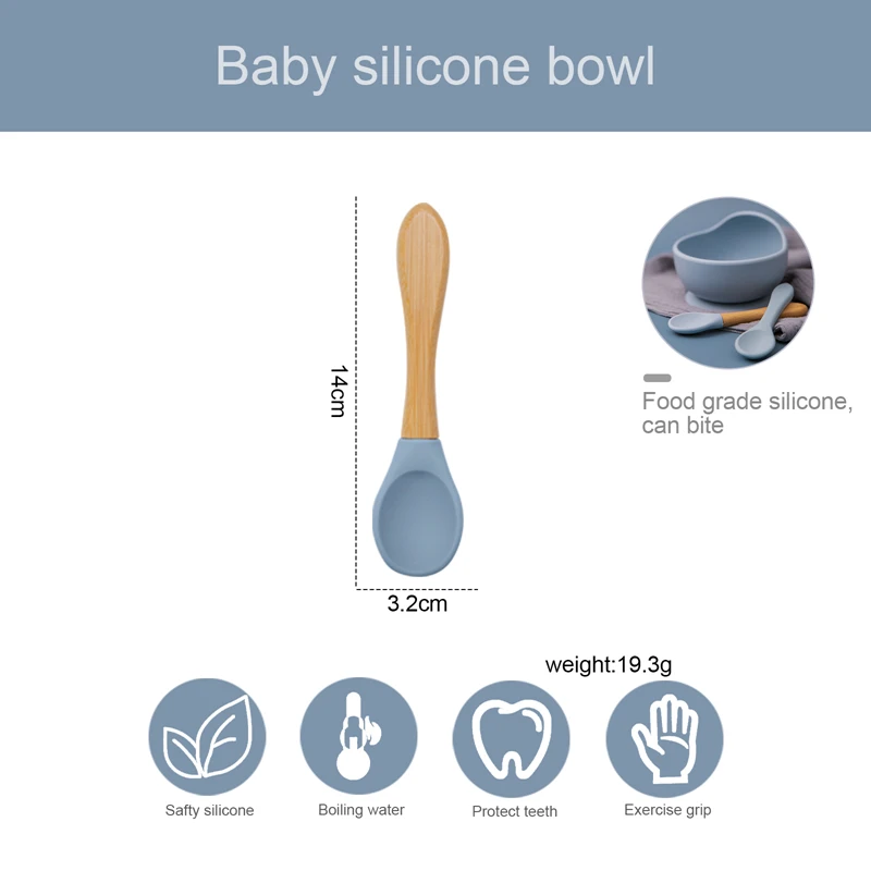 Cuillère Double Tête Bébé En Silicone – Grattoir à Fruits Et Cuillère D'alimentation – Vert
