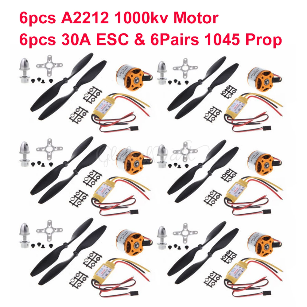XXD A2212 2212 1000KV/1400KV бесщеточный двигатель+ 30A бесщеточный ESC+ 1045 Пропеллер для F450 F550 S550 RC Квадрокоптер - Цвет: Choice 3