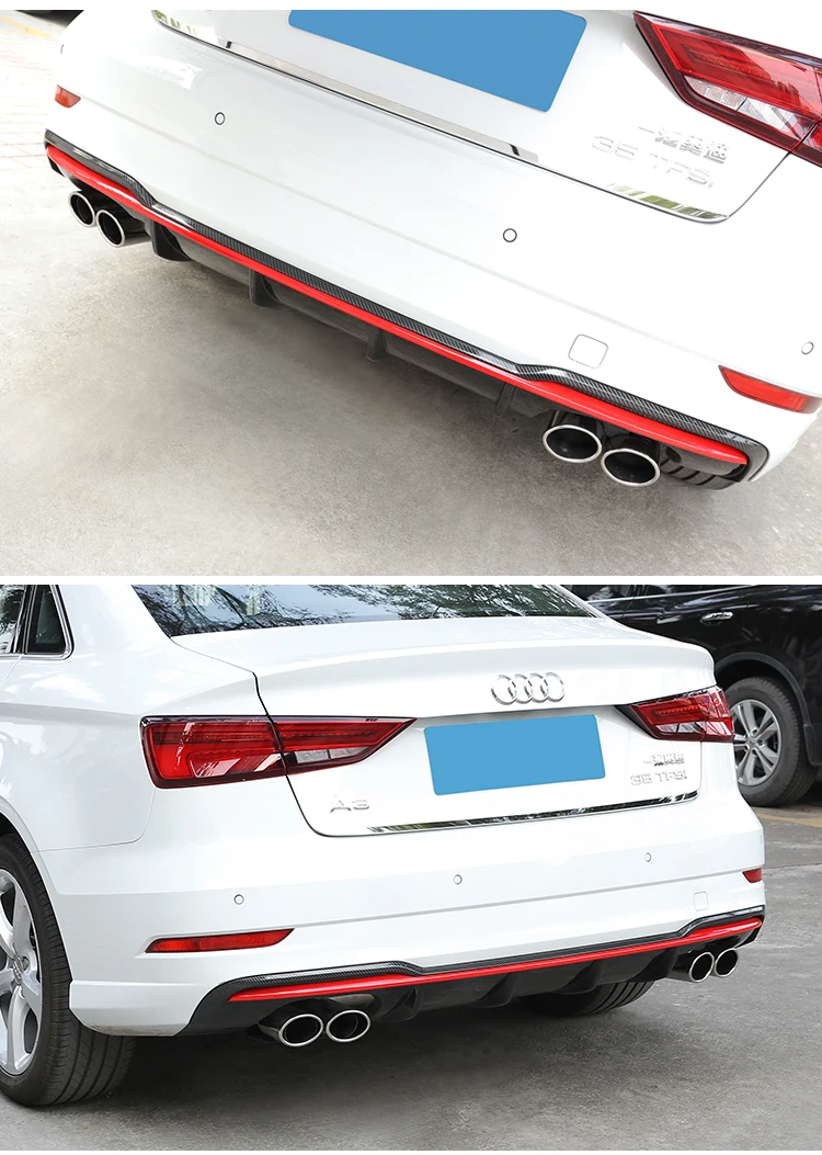 Aiwins автомобильный Стайлинг для Audi A3 S3 автомобильный передний дефлектор спойлер сплиттер диффузор бампер кузов лопаты углеродное волокно