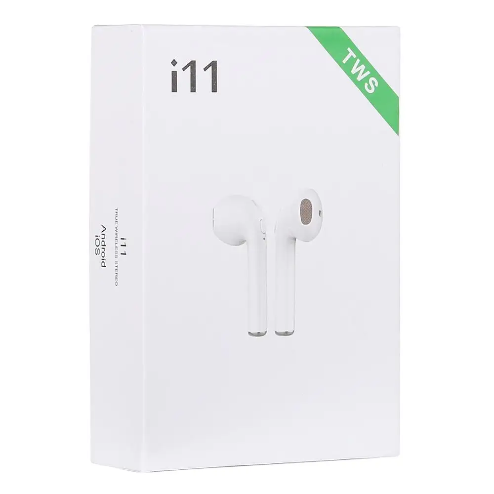 i11 TWS Wireless Headphones Mini Bluetooth Earphone Stereo Earbuds Sports Cordless Headsets with Silicone Cover for smart phone