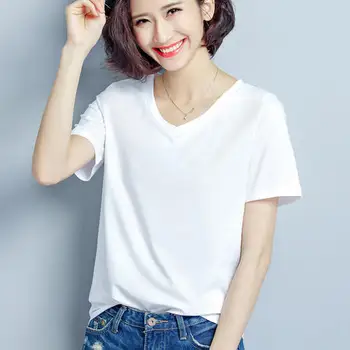 

RC22 Fashion Logo beige Printing T Shirts Women's Short Sleeve Fashion 100% cotton Female T-Shirts