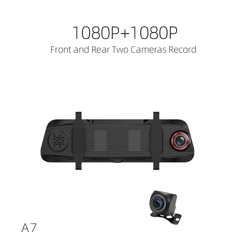 Anytek A7 FHD 1080P Автомобильный видеорегистратор Камера 9,66 дюймов зеркало заднего вида двойной объектив ADAS Starlight видеорегистратор ночного видения видеорегистратор