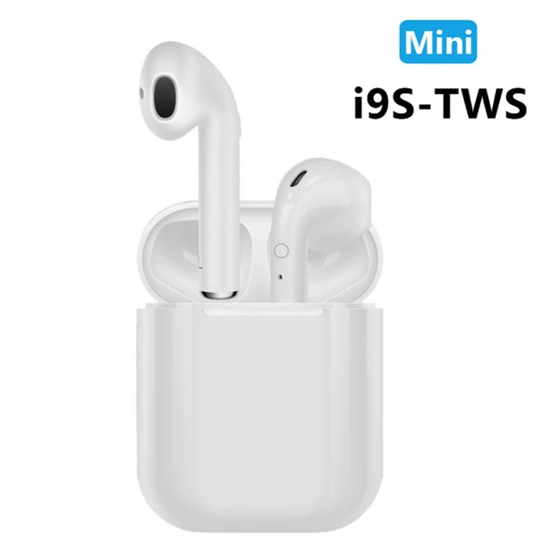 I9s Tws наушники Беспроводной Bluetooth мини-наушники с микрофоном зарядным устройством Спортивная гарнитура для iphone 11 samsung смарт-чехол для телефона