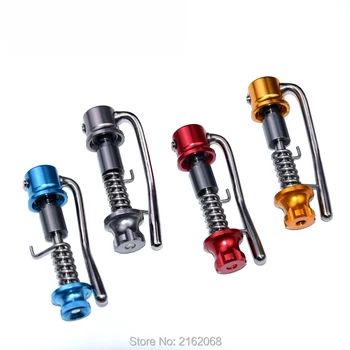

Newest 4 color titanium alloy Folded bike seatpost clamp quick release bicycle Brompton clamp quick release skewers QR Free ship