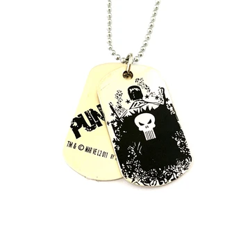 

FANTASY UNIVERSE Punisher Necklaces Frank Castle Skull Head Eye Crossbones Army Metal Pendant High Quality Jewelry