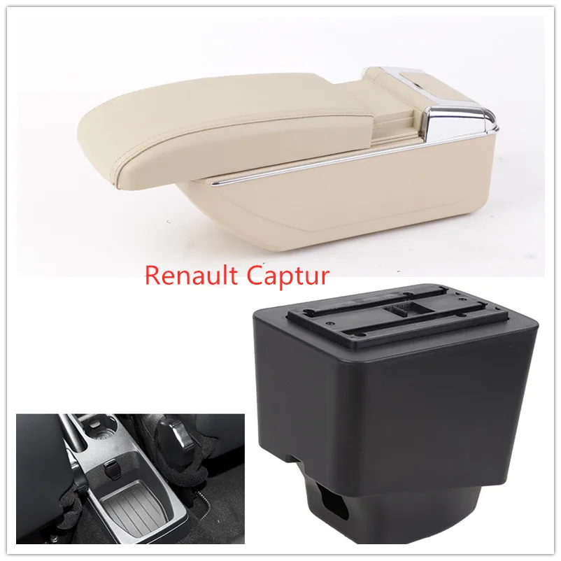 

For Renault Captur II 2018 armrest box universal car center console caja modification accessories double raised with USB