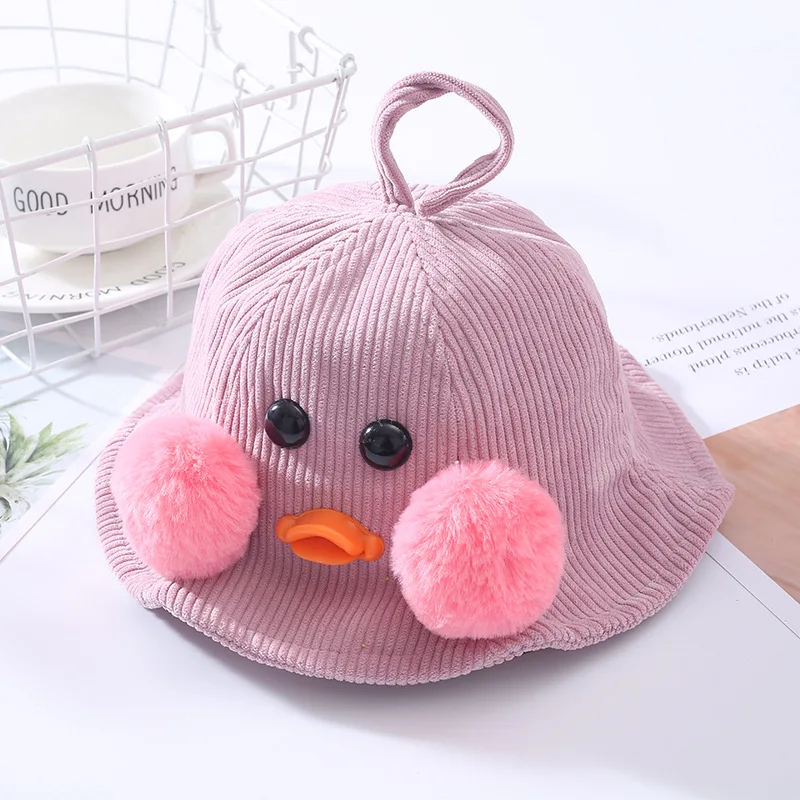 Kawaii Lalafanfan Панама шляпа милый кафе Мими утка Вельветовая детская шляпа применяется От 1 до 3 лет - Цвет: 4