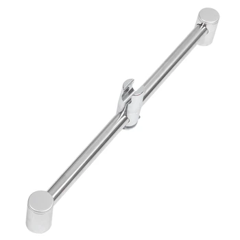 

Shower Kit Adjustable Riser Slide Rail Bar Kit Hose Bracket Round Head Chrome