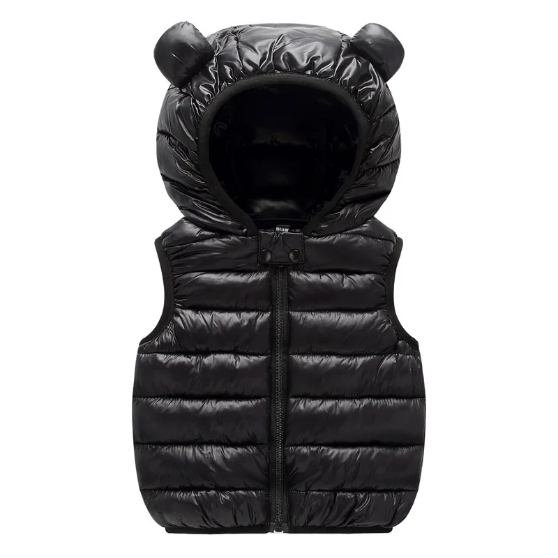 Children down Feather Cotton-padded Clothes 0-3-Year-Old Small CHILDREN'S Hooded Coat Sleeveless Vest Men And Women Child Baby C