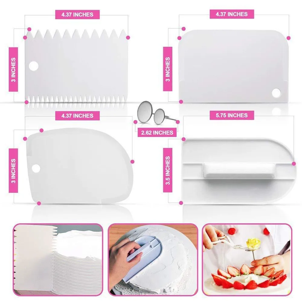 80pc Cake Decorating Tools Set Cake Turntable Non-stick Cake Pan Confectionery Nozzles Baking Tools For Cakes