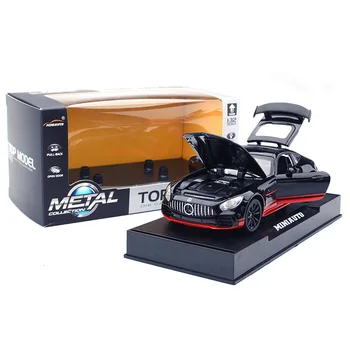 

Original packaging 1:32 Alloy Diecast Model Vehicles Car Sound Light Pull Back Car Toy Scale Model Cars Toys Children Gift