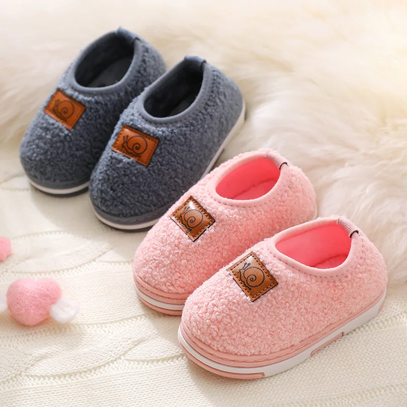 

Baby Cotton Slippers Winter New Children Infant Boys Home Non-Slip Soft Bottom Girls Kids Bag With Cotton Shoes