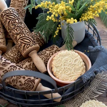 Рождество тиснение Скалка различные узоры выпечки печенье торт тесто гравировка на дереве ролик олень; Снежинка