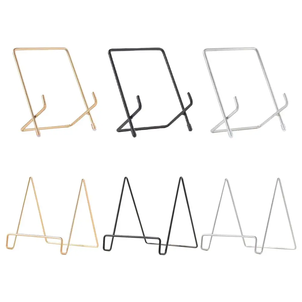 Metal Plate Display Stand Decorative Plate Stand Picture Frame Display Book Photo Easel