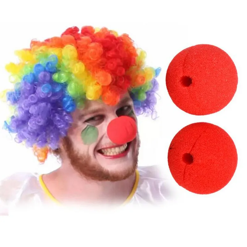 Funny Sponge Ball Clown Magic Red Nose Accessories Dress Up for Cosplay Halloween Party Masquerade Decoration | Дом и сад