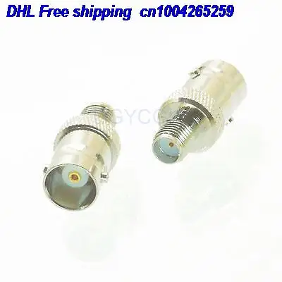 EMS/DHL 100 шт. адаптер преобразования BNC Женский SMA женский RF разъем для радио никелевый соединитель 22ds