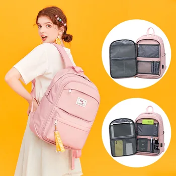 

High Capacity Backpack Women Waterproof Shoulder Bag Multi-Function Mini Backpacks Female School Bagpack Bag Teenage Grils
