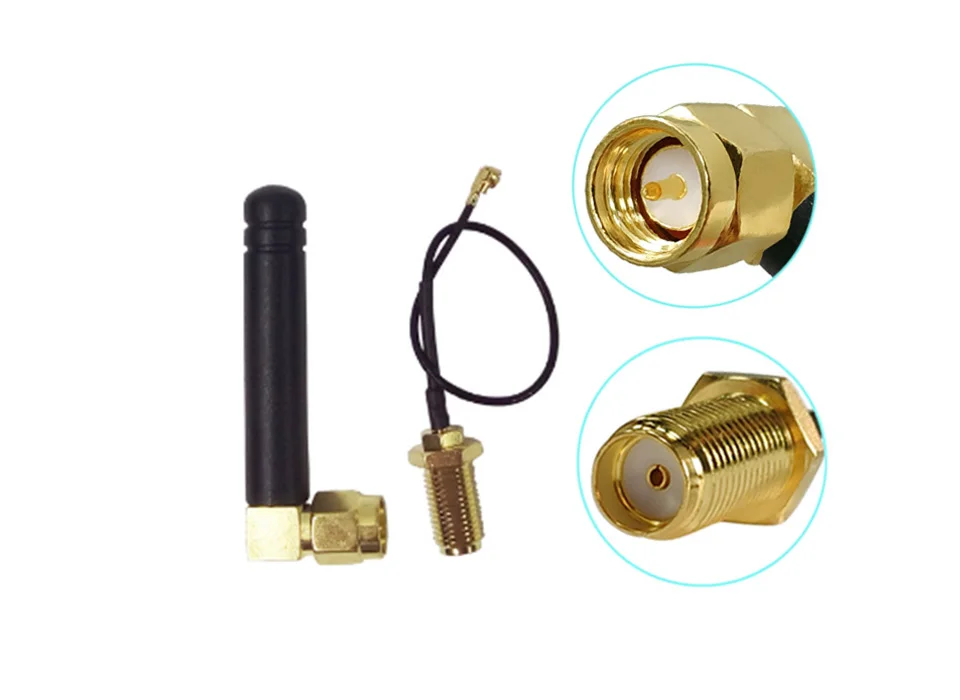 433 MHz Антенна 2.5dbi SMA разъем 433 MHz antena маленький размер локоть 433m antenne Lorawan+ 21cm RP-SMA/u. FL косичка кабель