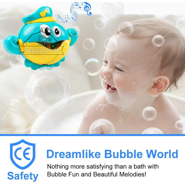 Baby Bath Toys Bubble Machine Crabs Frog Music Kids Bath Toy Bathtub Soap Automatic Bubble Maker Baby Bathroom Toy for Children 4