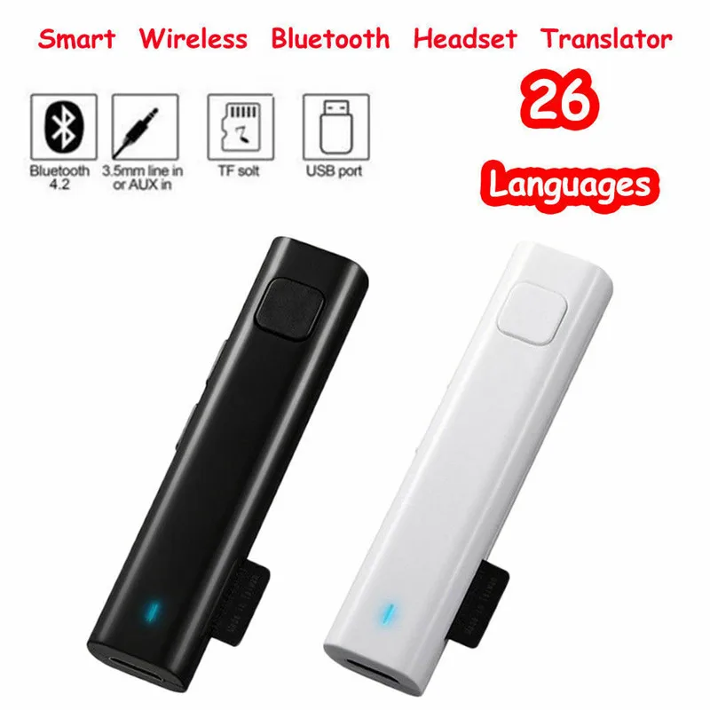 Smart Instant Voice Translator Mini Bluetooth Real Time Translation 26 Language Automatic Speech Travel Translator