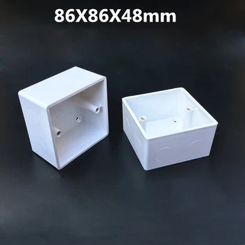 

10pcs 86-type Electrical Mounting Junction Box Height Thickened 86*86*48 Wall Wire Box Universal Flame Retardant PVC