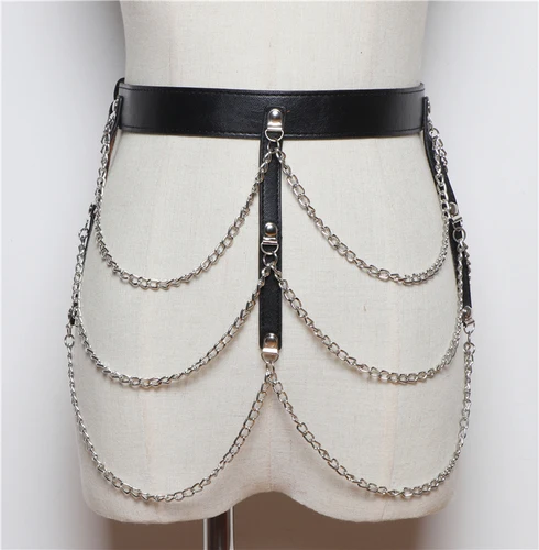 Jeans Women Belt Fashion Design Women Buckle Waist Belts Leather Strap High Quality Cummerbund Waistband for Girl Dress SW236 - Цвет: Черный