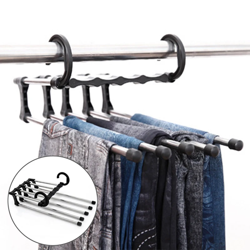 

Multi Functional Pants Holder Saving Spacer Placing Hanging Ties Belt Scarf Trousers Clothes Drying Racks