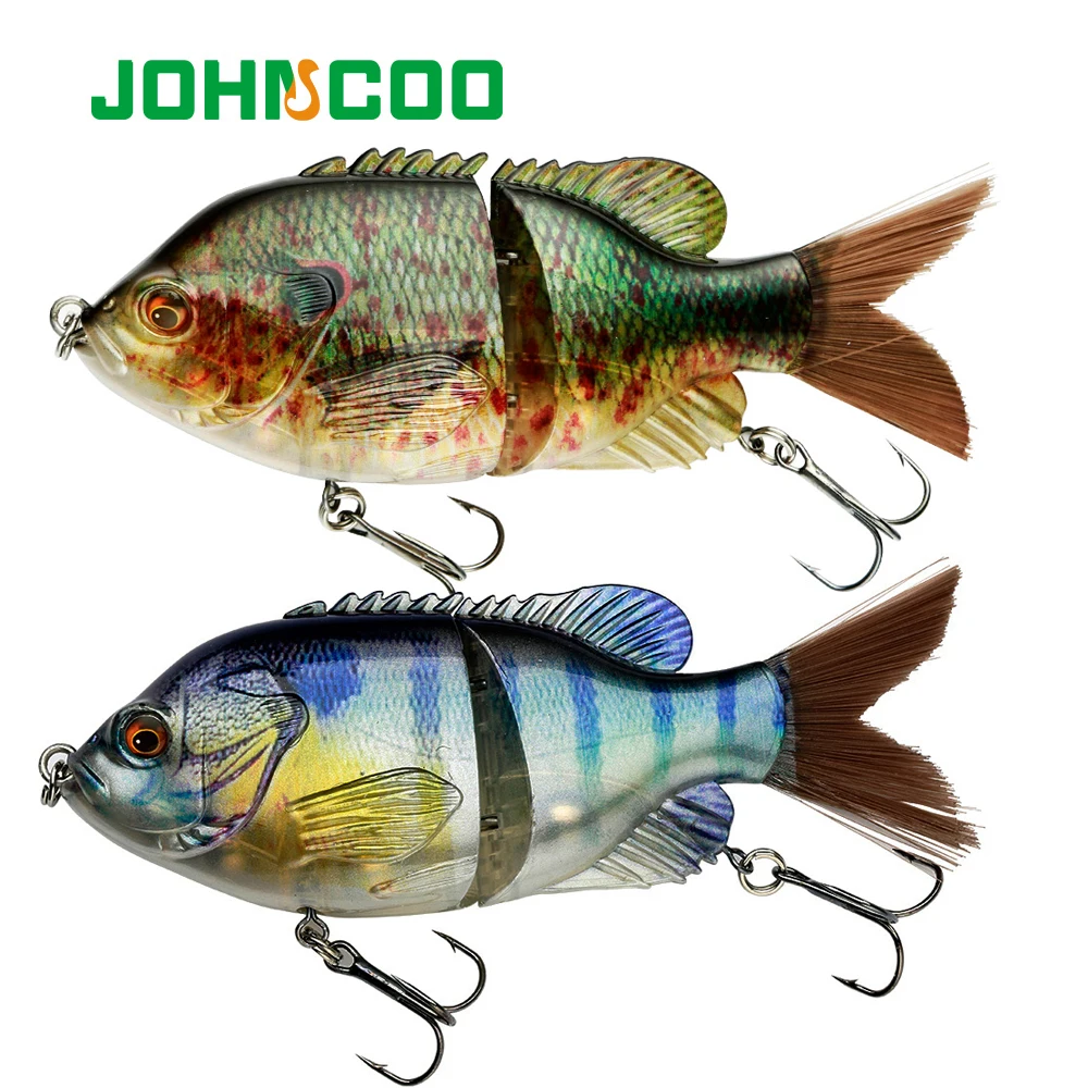 JOHNCOO 140mm 57g 2 Segment Vibration S Curve Swimming Jointed Fishing Lures  Hunter for Bass Pike Muskie Hard Bait Wobbler