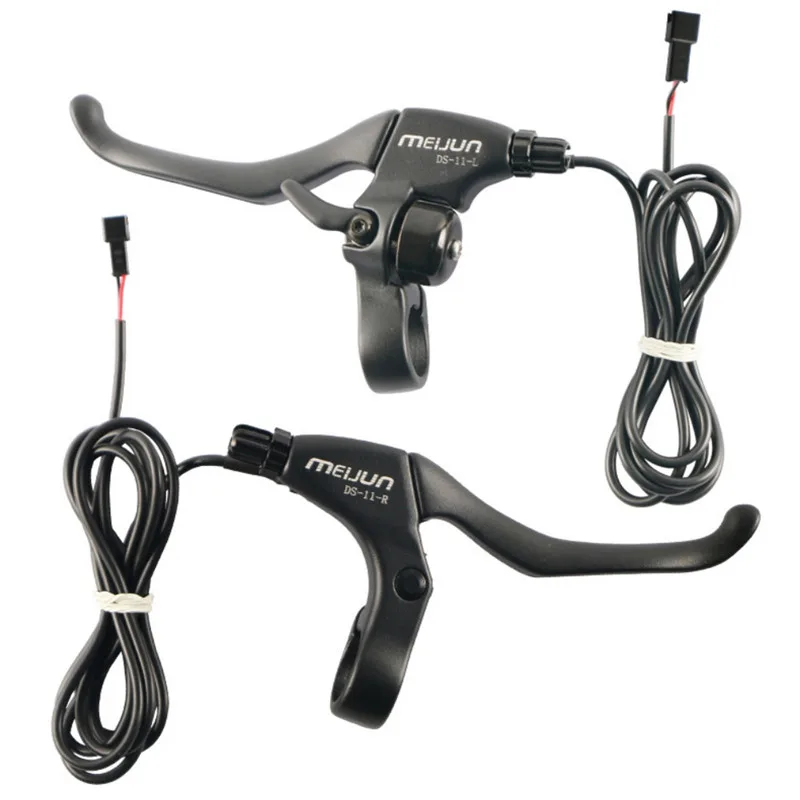 1Pair Electric Bicycle Brake Lever Bike E-Scooter Cut Off Power Brake with Bell for Mtb Road Bike E-Brake 22.2Mm Diameter