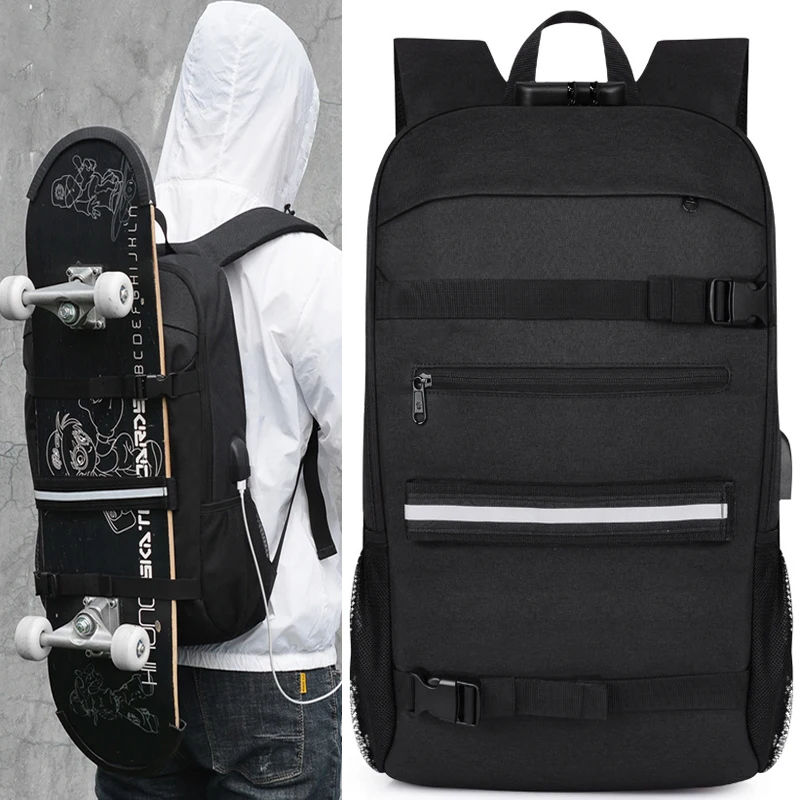 Skateboard Backpack,Simbow Laptop Backpack Rucksack W/ USB Charging
