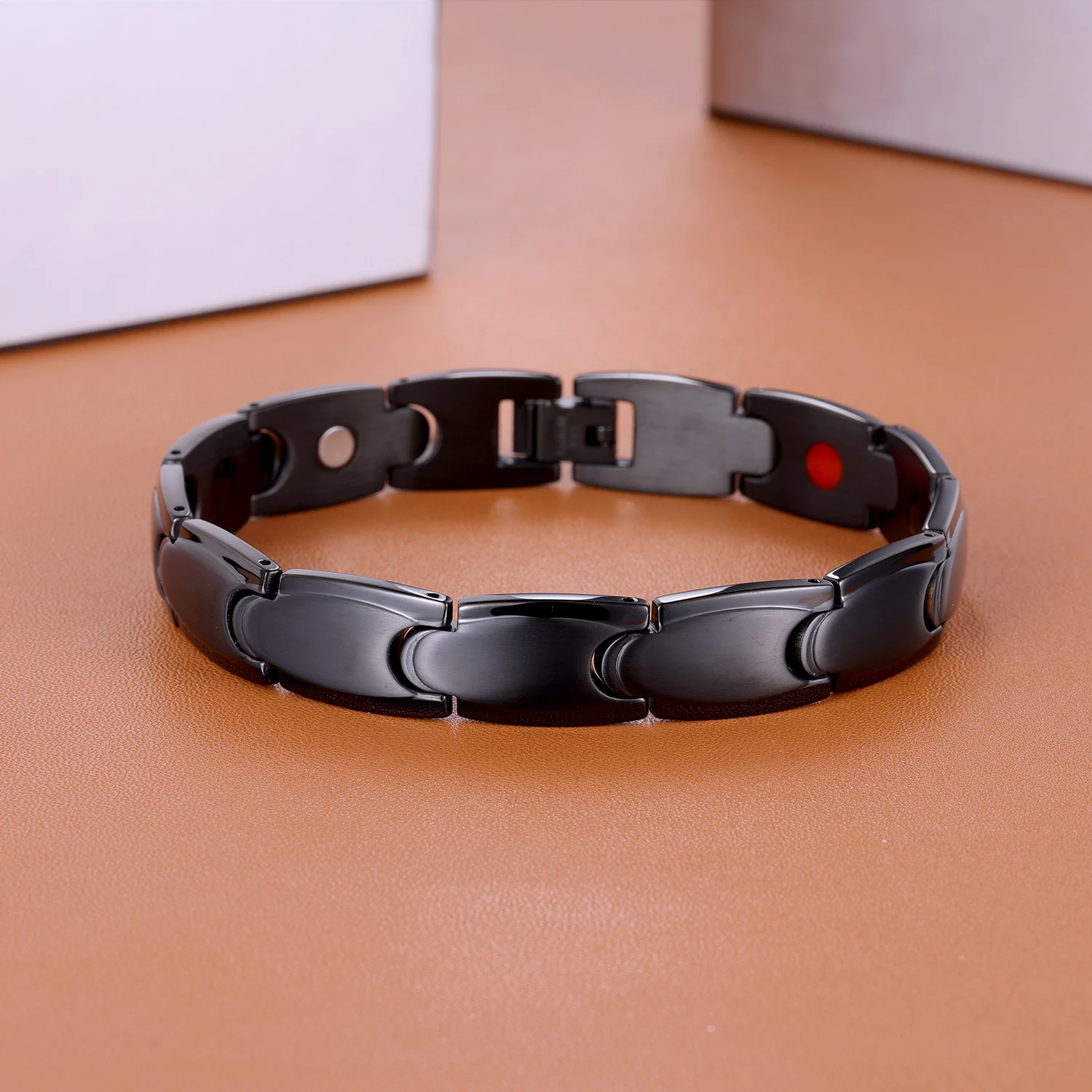 Rainso Healing Magnetic Bracelet For Men Woman 316L Stainless Steel Bracelet 4in1 Elements Bangles Chain & Link Bracelets Viking