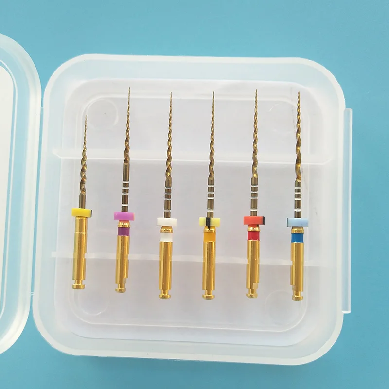 Стоматологическая Protaper золото файлы нити Protaper Универсальный крепеж для Usengine файлы SX-F3 золото Файлы 6 шт./кор. с фокусным расстоянием 25 мм файл Endondontics инструмент