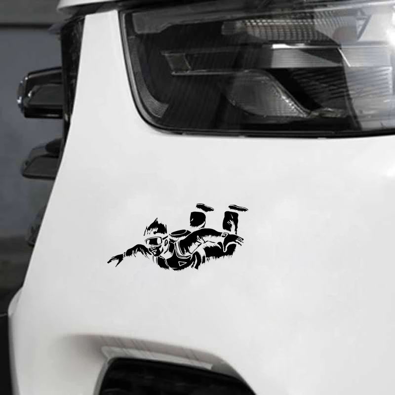 Aliauto индивидуальная наклейка для автомобиля парашютный декор силуэт водонепроницаемый Светоотражающая креативная Наклейка ПВХ графическая, 18 см* 8 см