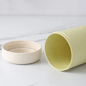 

450ml Kids Water Bottle Portable Healthy Wheat Straw Travel Outdoor Drinking Tools Water Cup