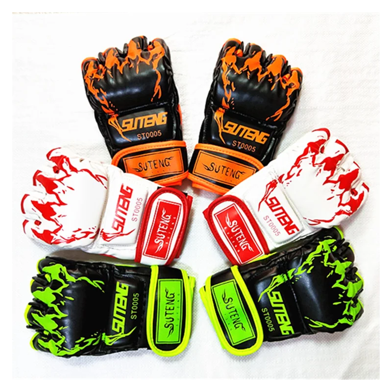 

Adult Gym High Quality MMA Muay Thai Training Punching Bag Half Mitts Sparring Boxing Gloves Mens Womens