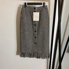 Мода полиэстер женская черная юбка Повседневное; сезон лето