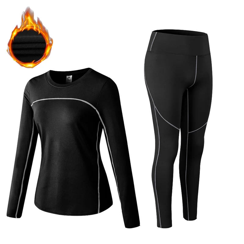 Women Winter Thermal Underwear Sets Anti-microbial Stretch Long Johns Thermal Shirt Female Warm Clothes Brand