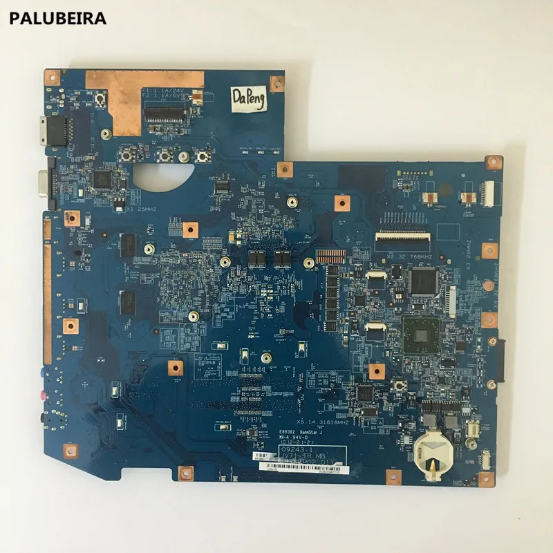 

PALUBEIRA for Acer aspire 7540 7540G MBPJD01001 laptop motherboard JV71-TR 48.4FP02.011 with video card chip 100% Test OK