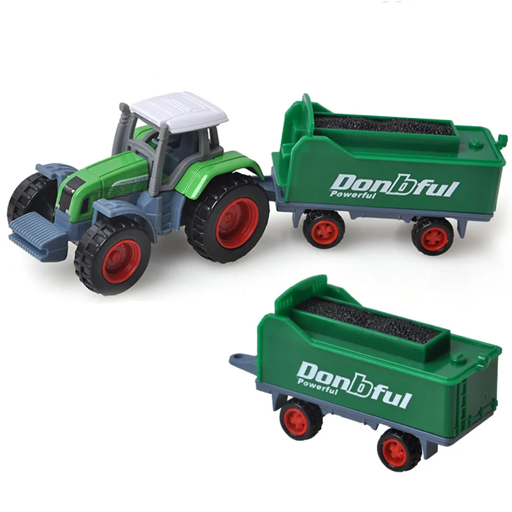 

2019 New Arrival 3colour Alloy Engineering Car Tractor Toy Model Farm Vehicle Belt Boy Toy Car Model Children's Day Xmas Gifts