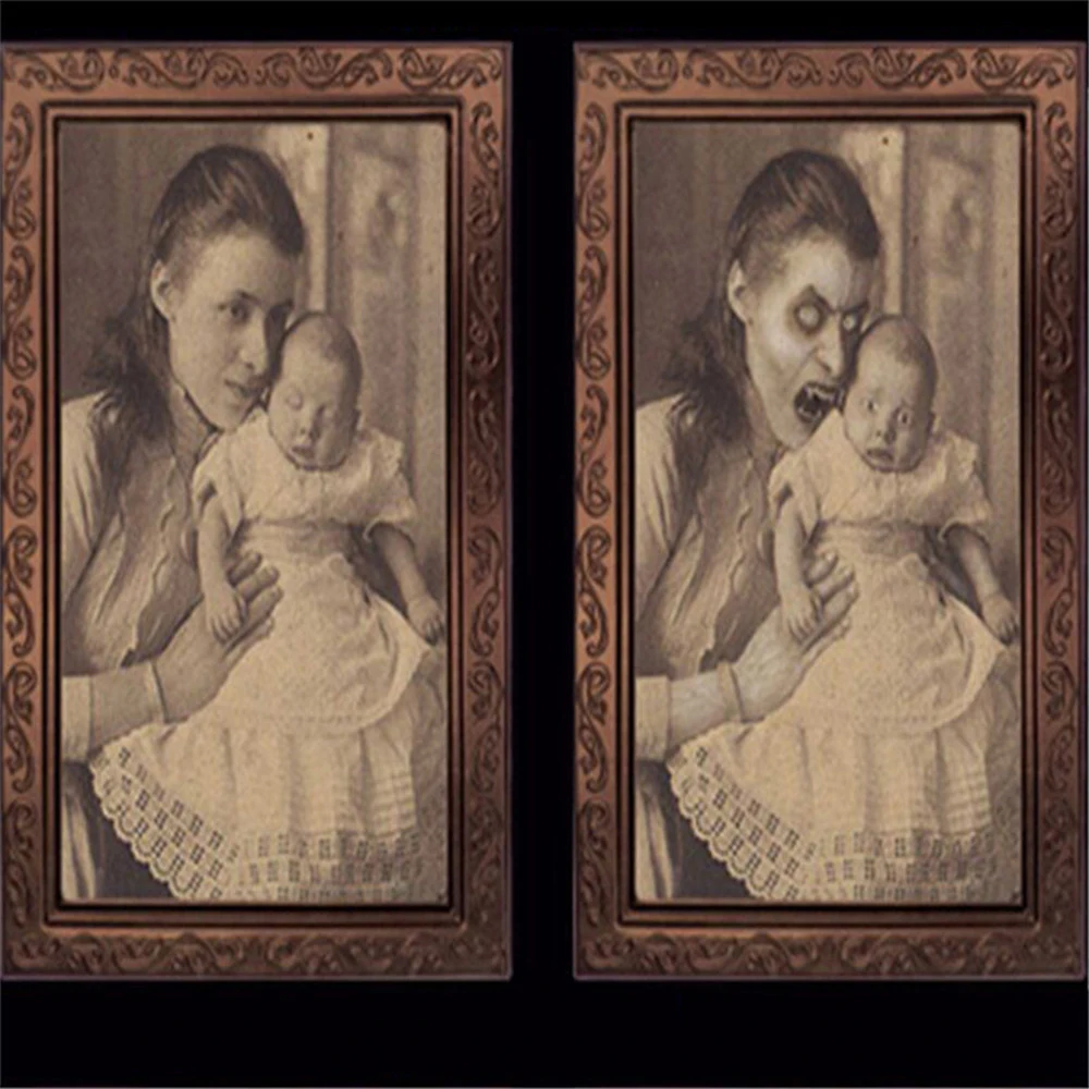 

Halloween 3D Ghost Photos Frame Halloween Decoration Spooky Bachelorette Party Delivers Crafts Delivers Horror Props 06#