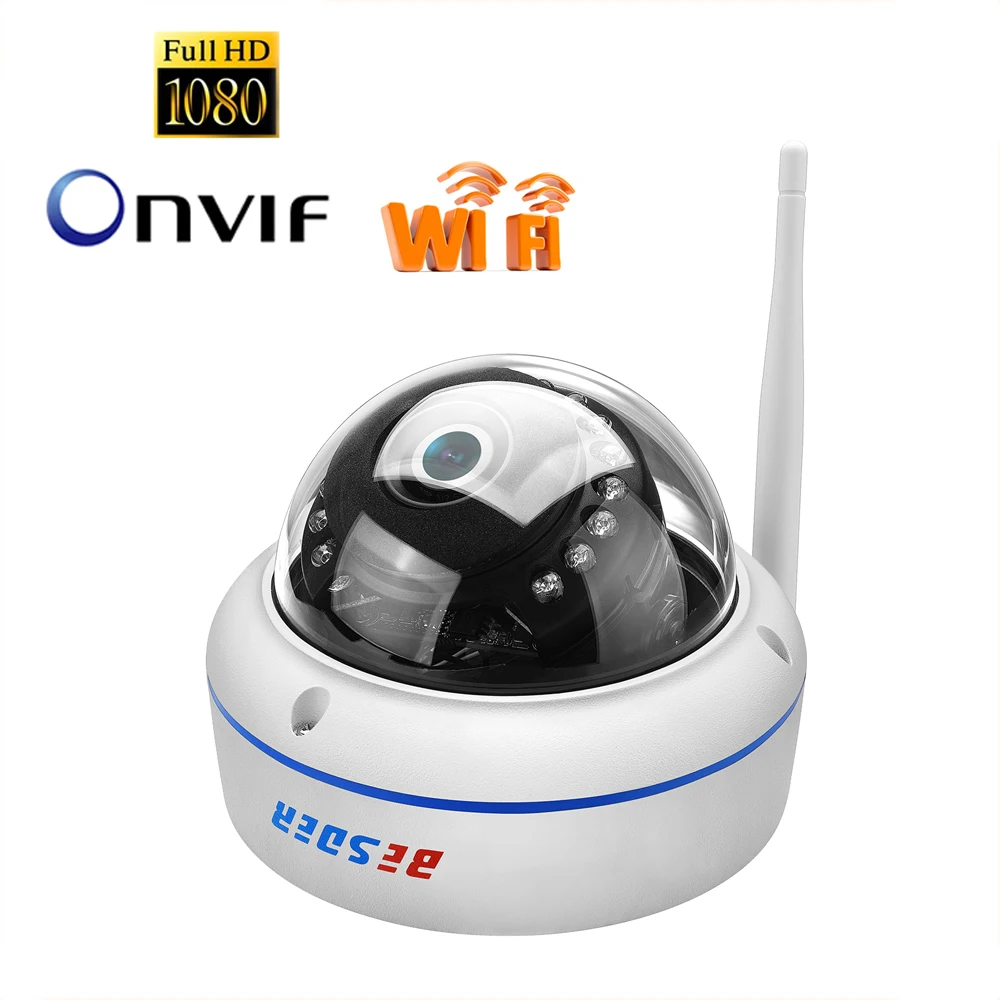 

Smart Camera Vandal-proof 1080P HD IP Camera WiFi Motion-Detection Alert Dome Security Baby Sleeping Monitors Night Vision