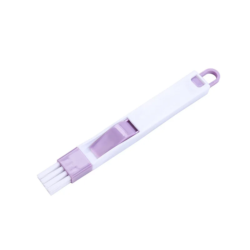 Purple Многофункциональная Бытовая оконная щель компьютерная щётка для чистки клавиатуры с мусорной панелью щелевая щетка для мытья окон инструмент для очистки - Цвет: Purple